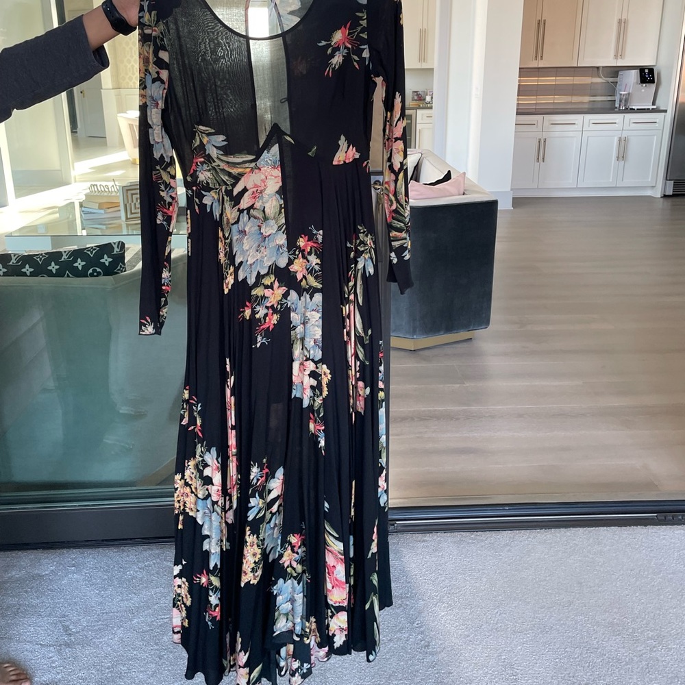 Free people first kiss  floral maxi dress xs